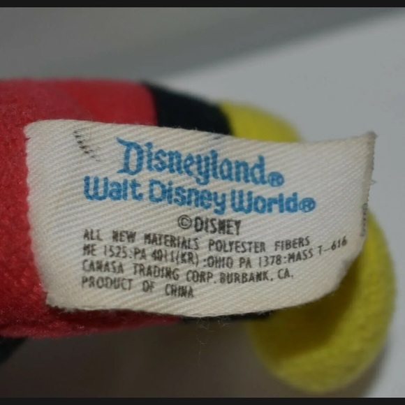 Vintage Disney Mickey Mouse Plush Keychain Disneyland Walt Disney World - Picture 6 of 6